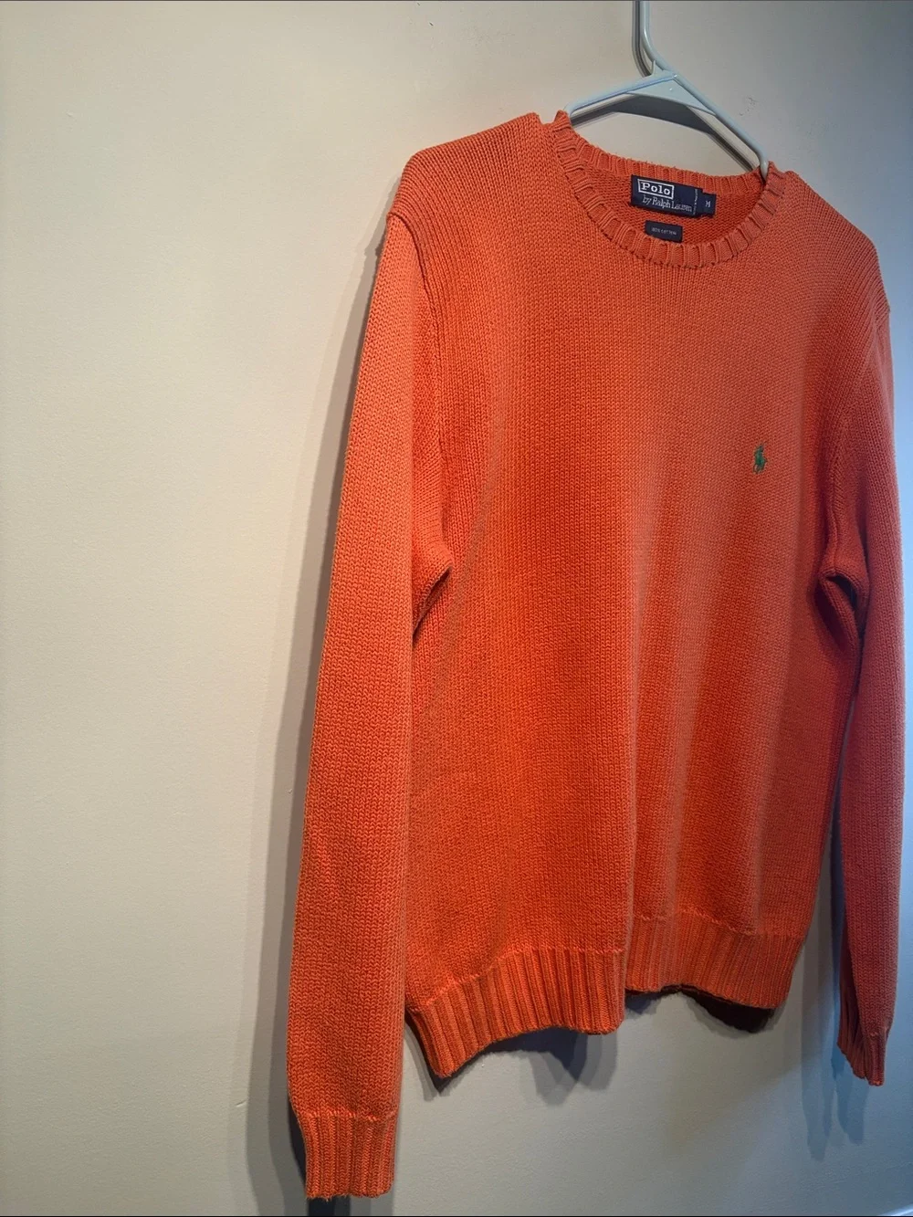 Polo by Ralph Lauren Coral-Orange Crewneck Sweater